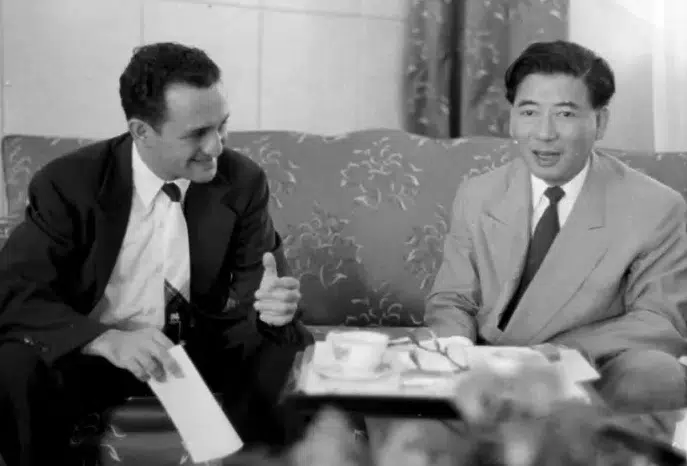 | Wesley R Fishel and South Vietnamese Premier Ngo Dinh Diem 1955 Source politicocom | MR Online